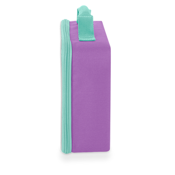 Leak Proof Slim Lunch Box Standard With Bag 610ml Purple for Adult &  students