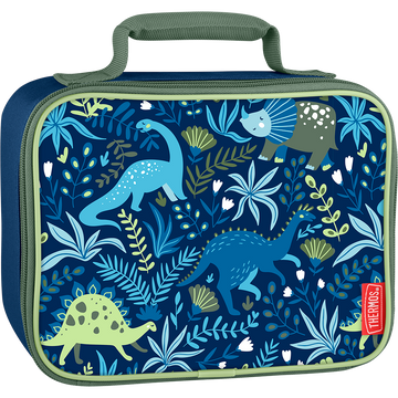 Lunch Bag for Kids,Dinosaur Insulated Blue Lunch Bag & Side Mesh Pocke –