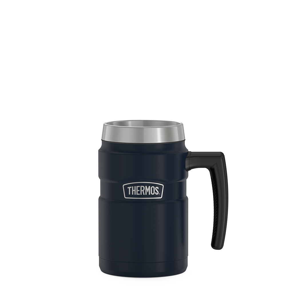 12 oz Insulated Thermos Travel Coffee Mug with Push Button Lid 