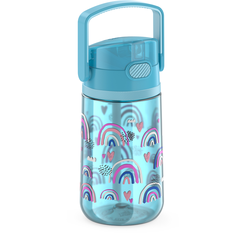 Thermos Unicorn Rainbow Kids Plastic Water Bottle with Spout Lid