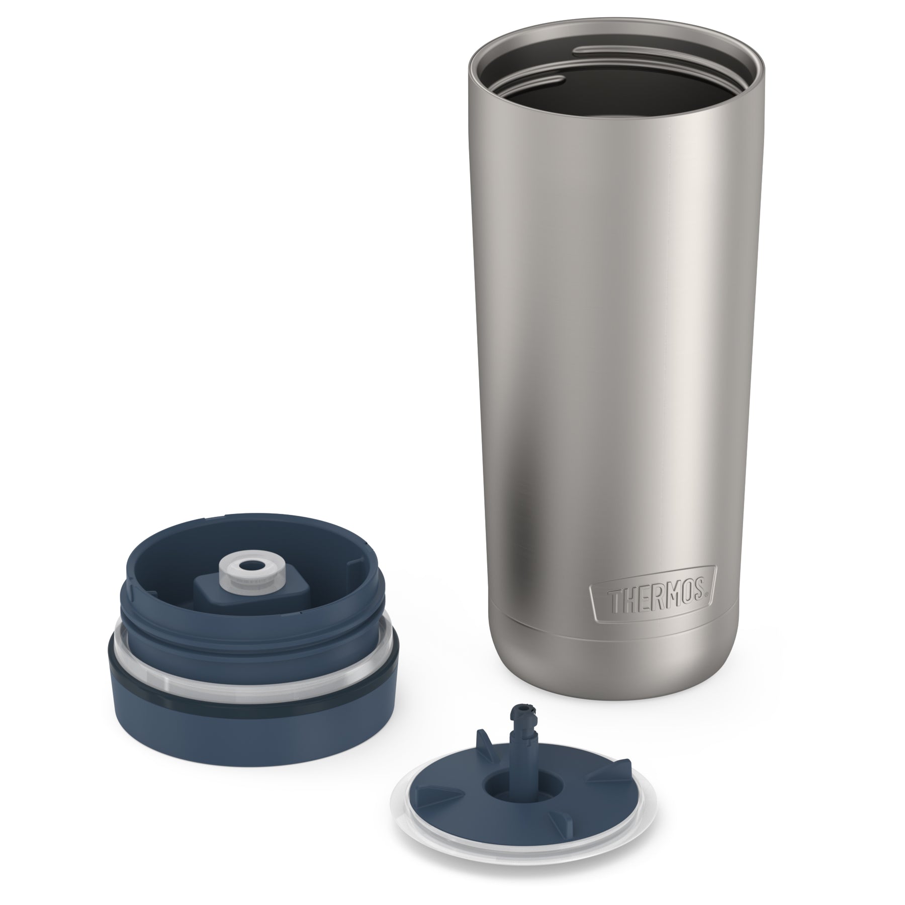 Thermos 18 oz. Slate Blue Stainless Steel Vacuum-Insulated