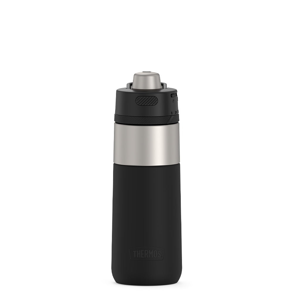 THERMOS ALTA SERIES Stainless Steel Tumbler 18 Ounce, Matte Steel/Espresso  Black