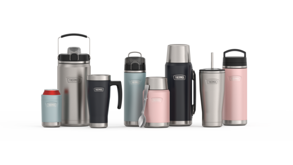 Thermos Icon Series hot food containers, beverage containers, hydration bottles, and coolers